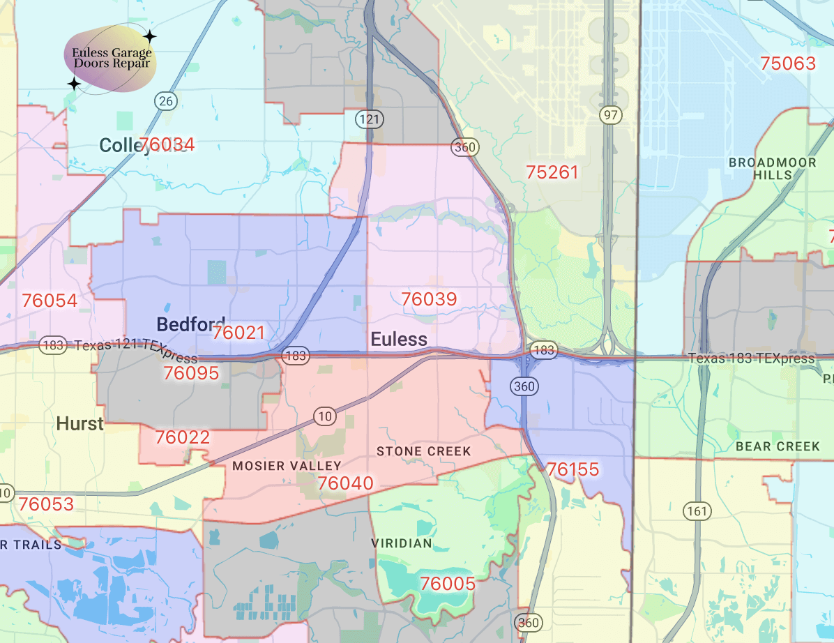 euless-texas-cities-map